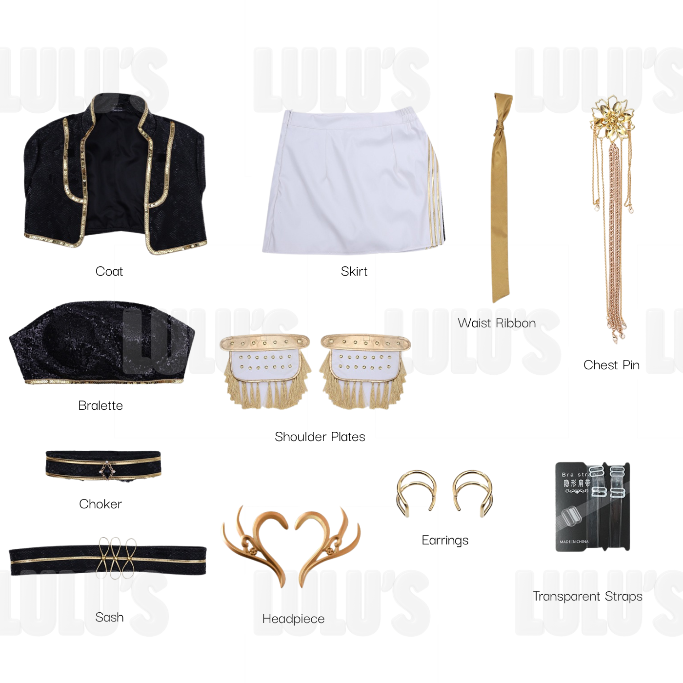 Kids K-Pop Demon Hunters - Mira's Black & Gold Costume - Lulu's Costume Store