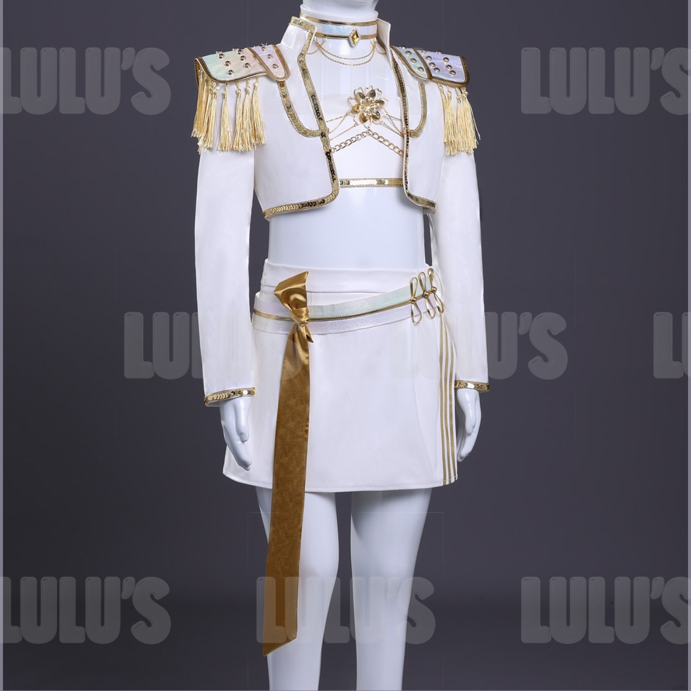 Kids K-Pop Demon Hunters - Mira's White Costume - Lulu's Costume Store