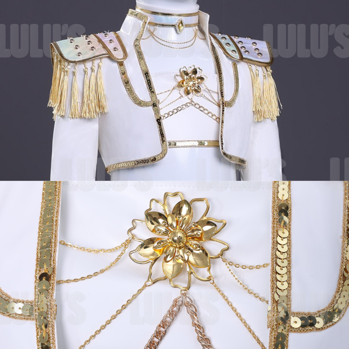 Kids K-Pop Demon Hunters - Mira's White Costume - Lulu's Costume Store