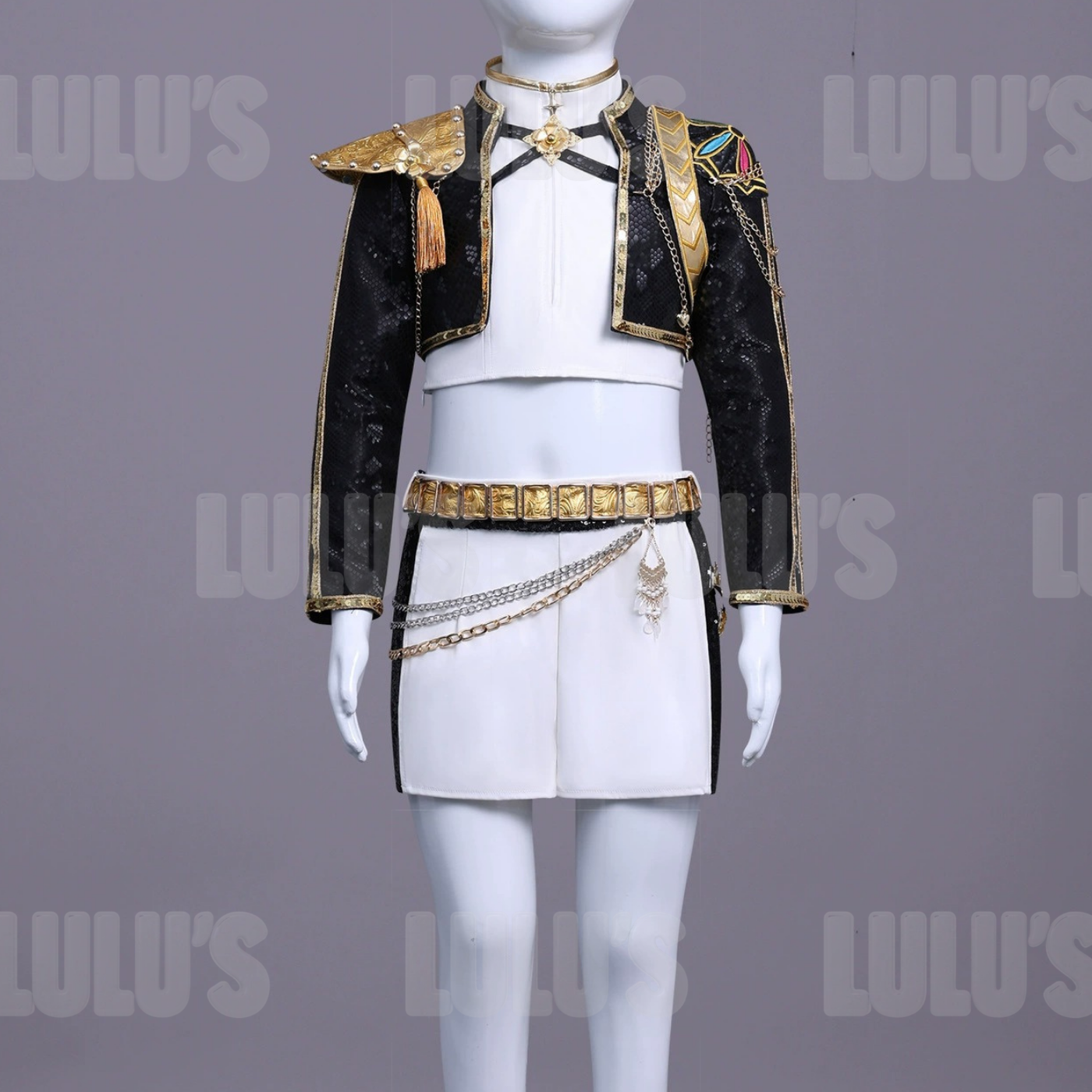Kids K-Pop Demon Hunters - Rumi's Black & Gold Costume - Lulu's Costume Store