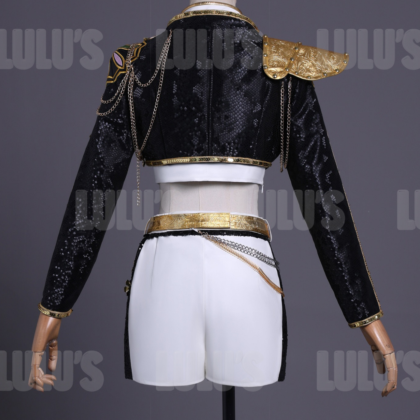 Kids K-Pop Demon Hunters - Rumi's Black & Gold Costume - Lulu's Costume Store