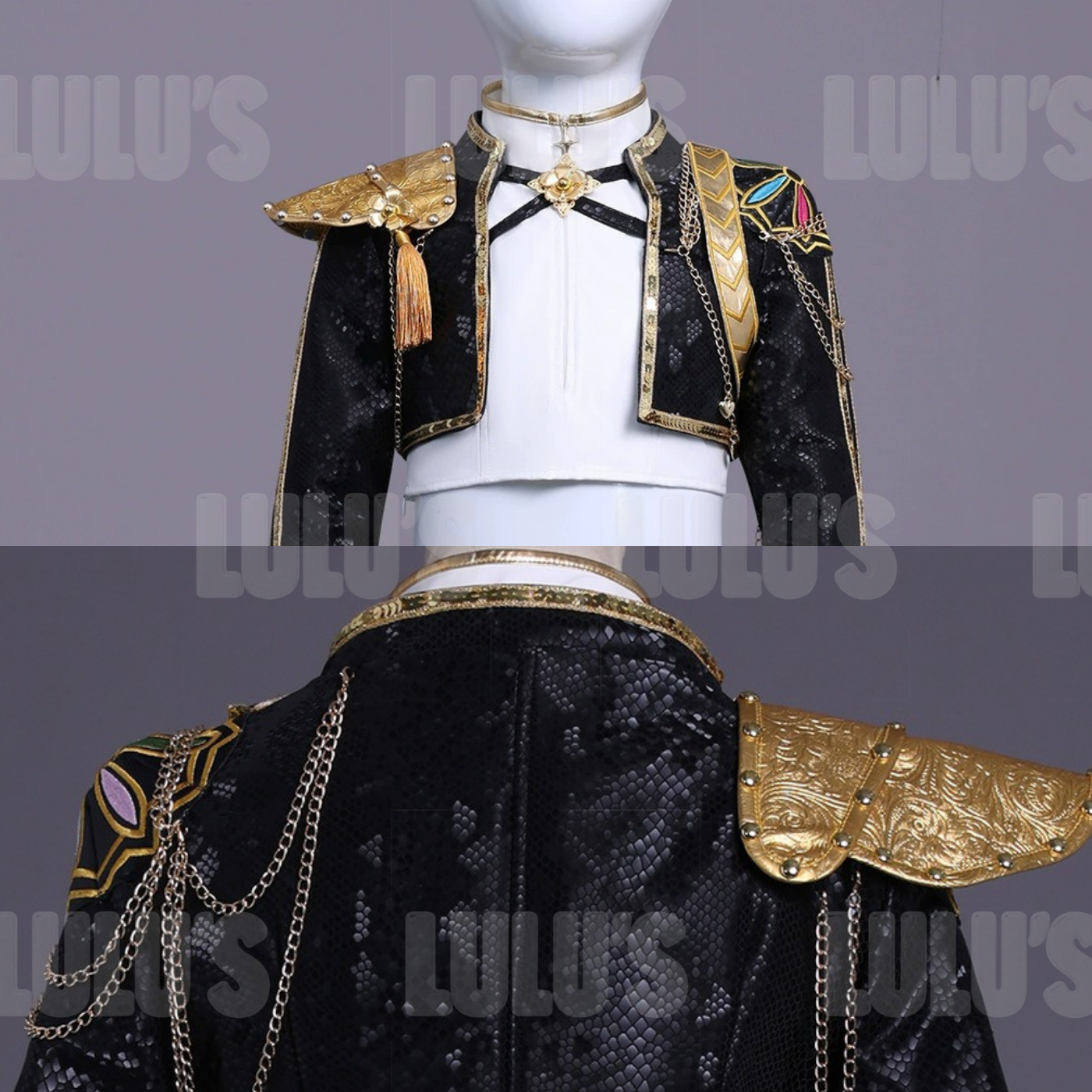 Kids K-Pop Demon Hunters - Rumi's Black & Gold Costume - Lulu's Costume Store