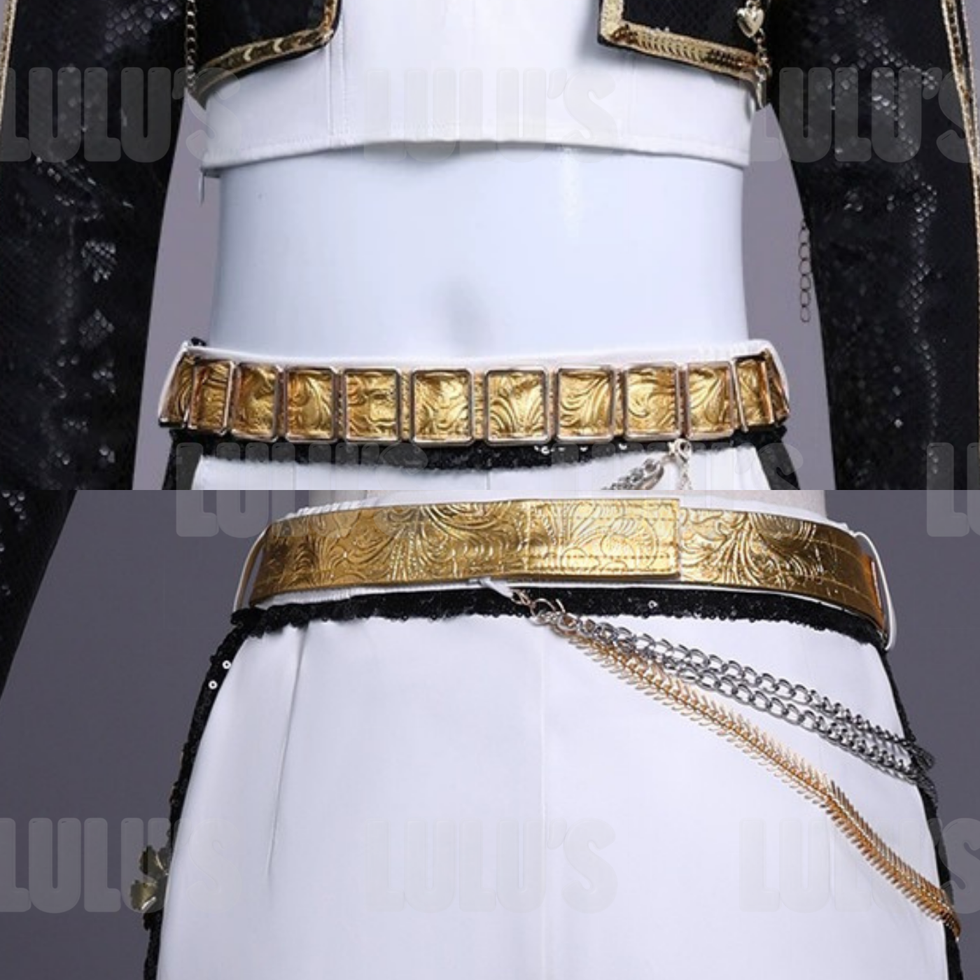 Kids K-Pop Demon Hunters - Rumi's Black & Gold Costume - Lulu's Costume Store