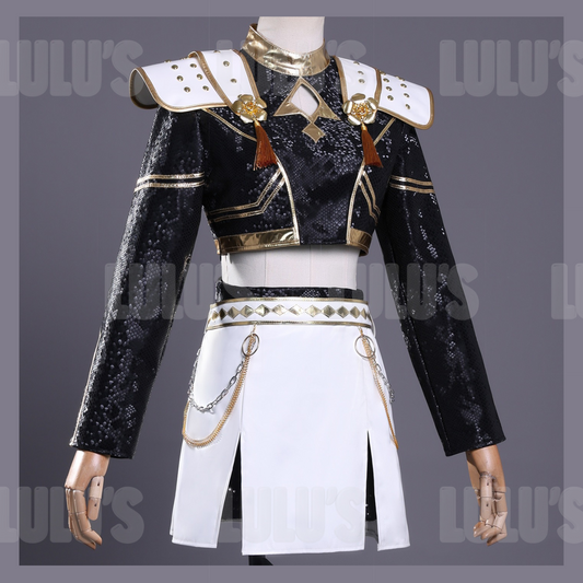 K-Pop Demon Hunters -Zoey's Black & Gold Costume - Lulu's Costume Store