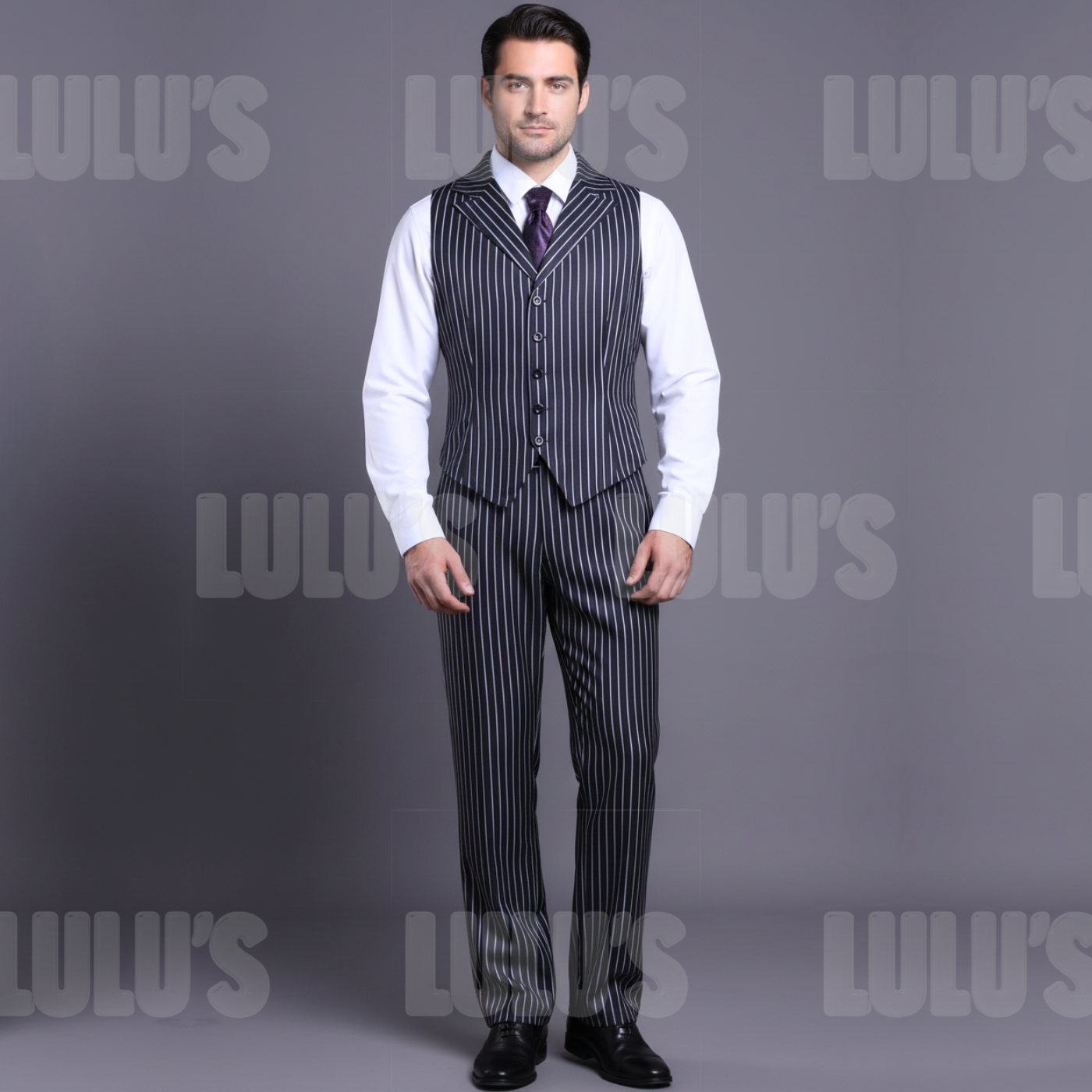 Wednesday | Gomez Addams Pinstripe Suit Costume - Lulu's Costume Store