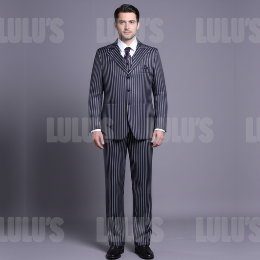 Wednesday | Gomez Addams Pinstripe Suit Costume - Lulu's Costume Store