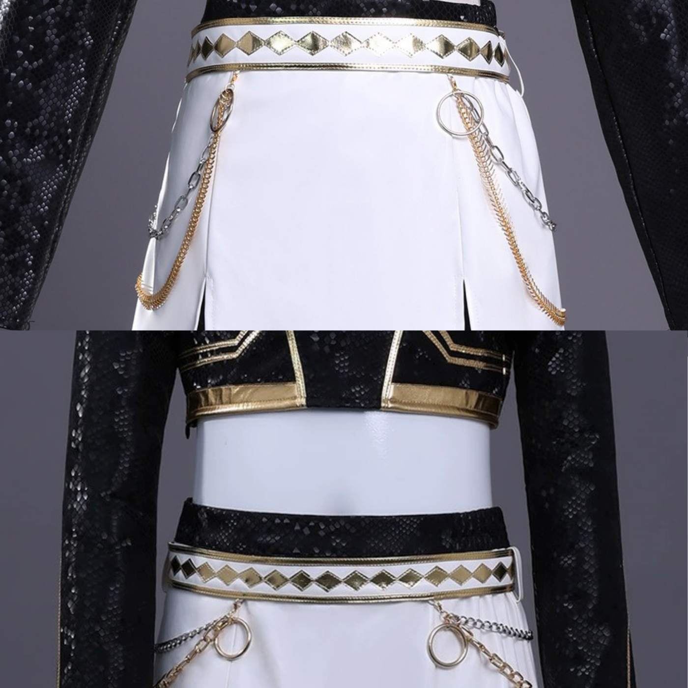 Kids K-Pop Demon Hunters - Zoey's Black & Gold Costume - Lulu's Costume Store