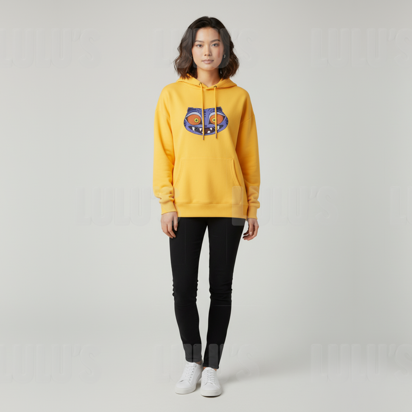 K-Pop Demon Hunters - Zoey's Derpy Cat Hoodie - Lulu's Costume Store