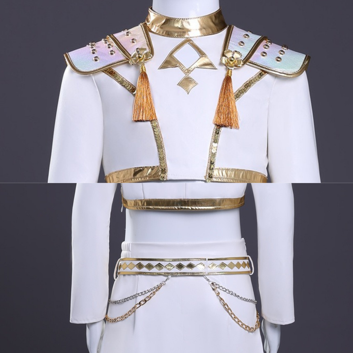 Kids K-Pop Demon Hunters - Zoey's White Costume - Lulu's Costume Store