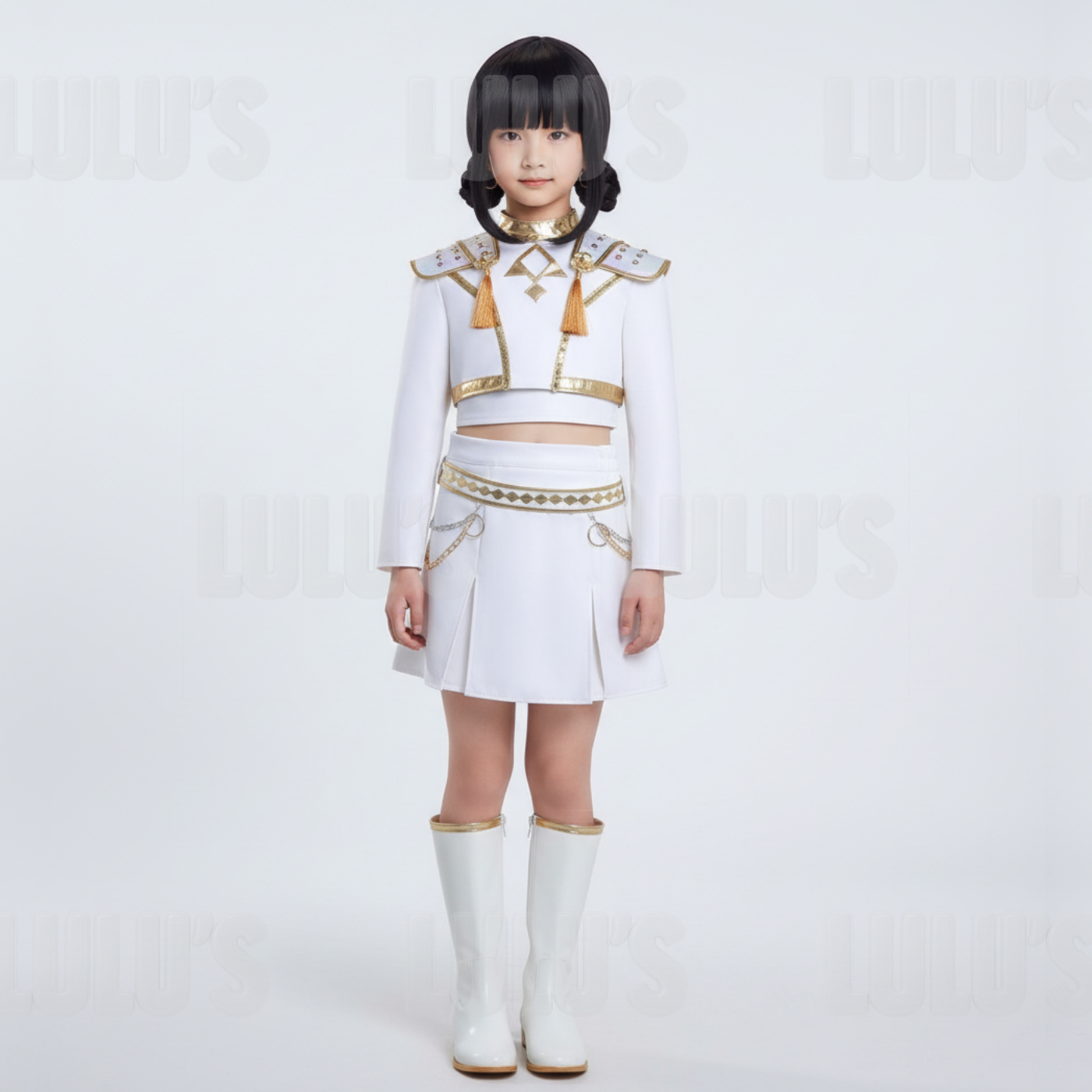Kids K-Pop Demon Hunters - Zoey's White Costume - Lulu's Costume Store
