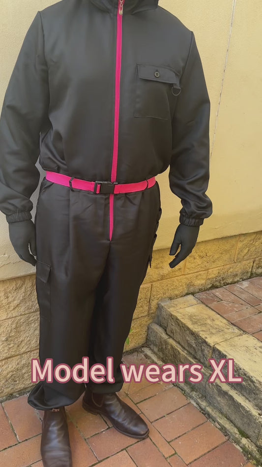 Squid Game Black Guard Costume Jumpsuit