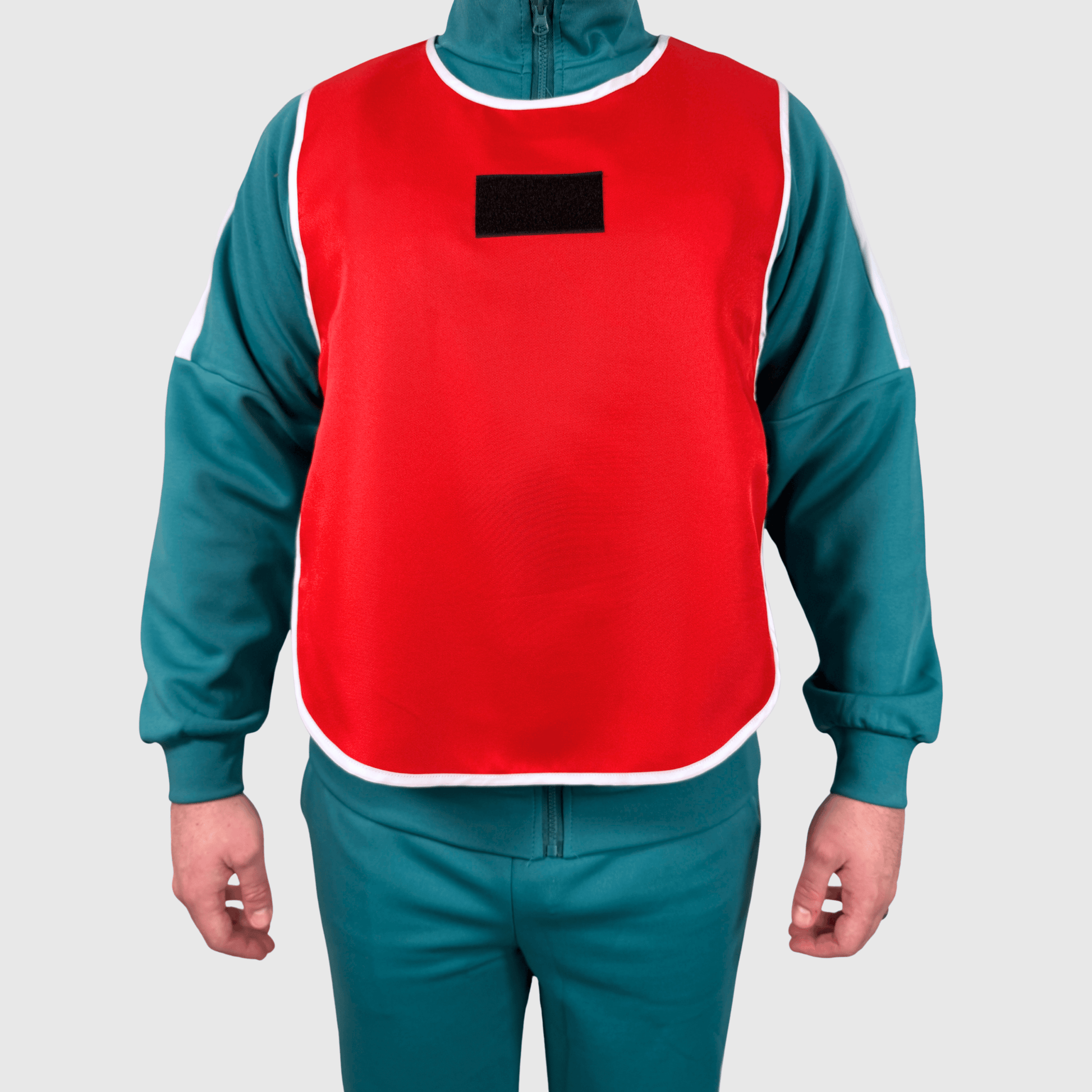 Squid Game Season 3 Numbered Vest – Red & Blue | Unisex Cosplay Costume with Removable Patches - Lulu's Costume Store