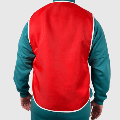 Squid Game Season 3 Numbered Vest – Red & Blue | Unisex Cosplay Costume with Removable Patches - Lulu's Costume Store