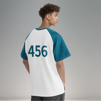 Squid Game Green Player Numbered T-shirt Unisex Cosplay Outfit Daily Wear Halloween Costume Minimalist Number Print Shirt - Lulu's Costume Store