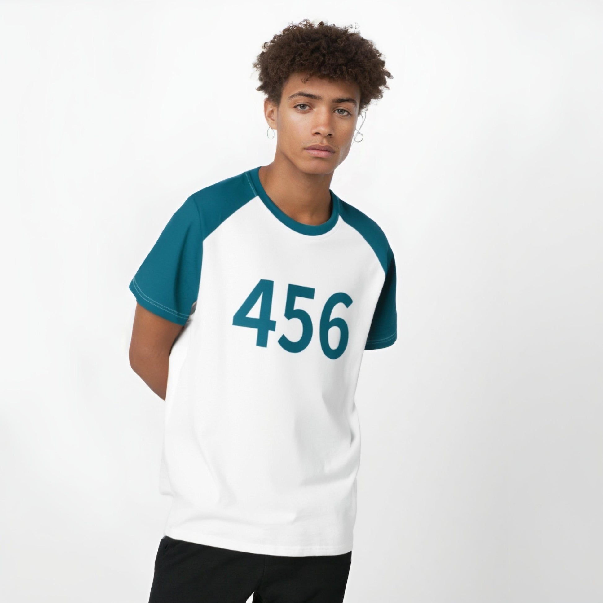 Squid Game Green Player Numbered T-shirt Unisex Cosplay Outfit Daily Wear Halloween Costume Minimalist Number Print Shirt - Lulu's Costume Store