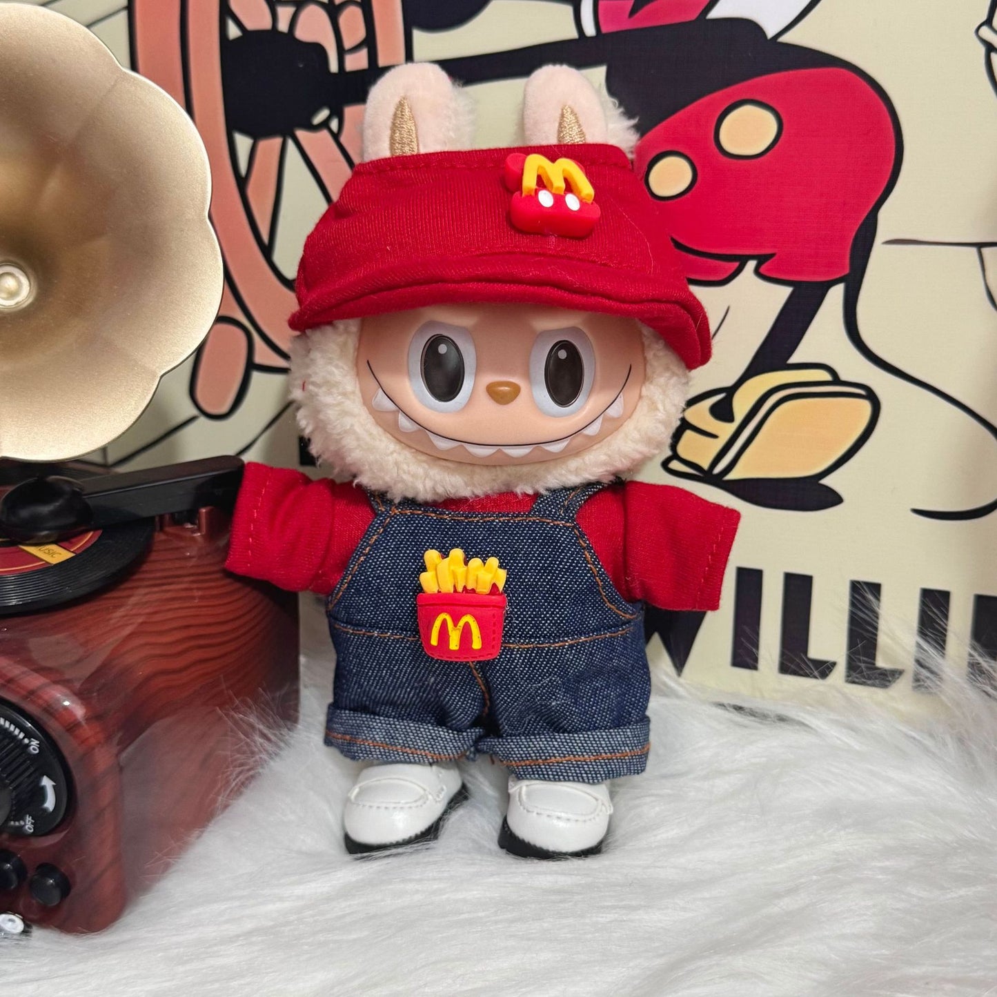 Labubu McDonalds Inspired Outfit Set | Collectible Labubu Accessories | Pop Mart Fashion Doll Clothes (Copy) - Lulu's Costume Store