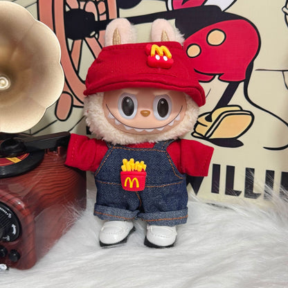 Labubu McDonalds Inspired Outfit Set | Collectible Labubu Accessories | Pop Mart Fashion Doll Clothes (Copy) - Lulu's Costume Store