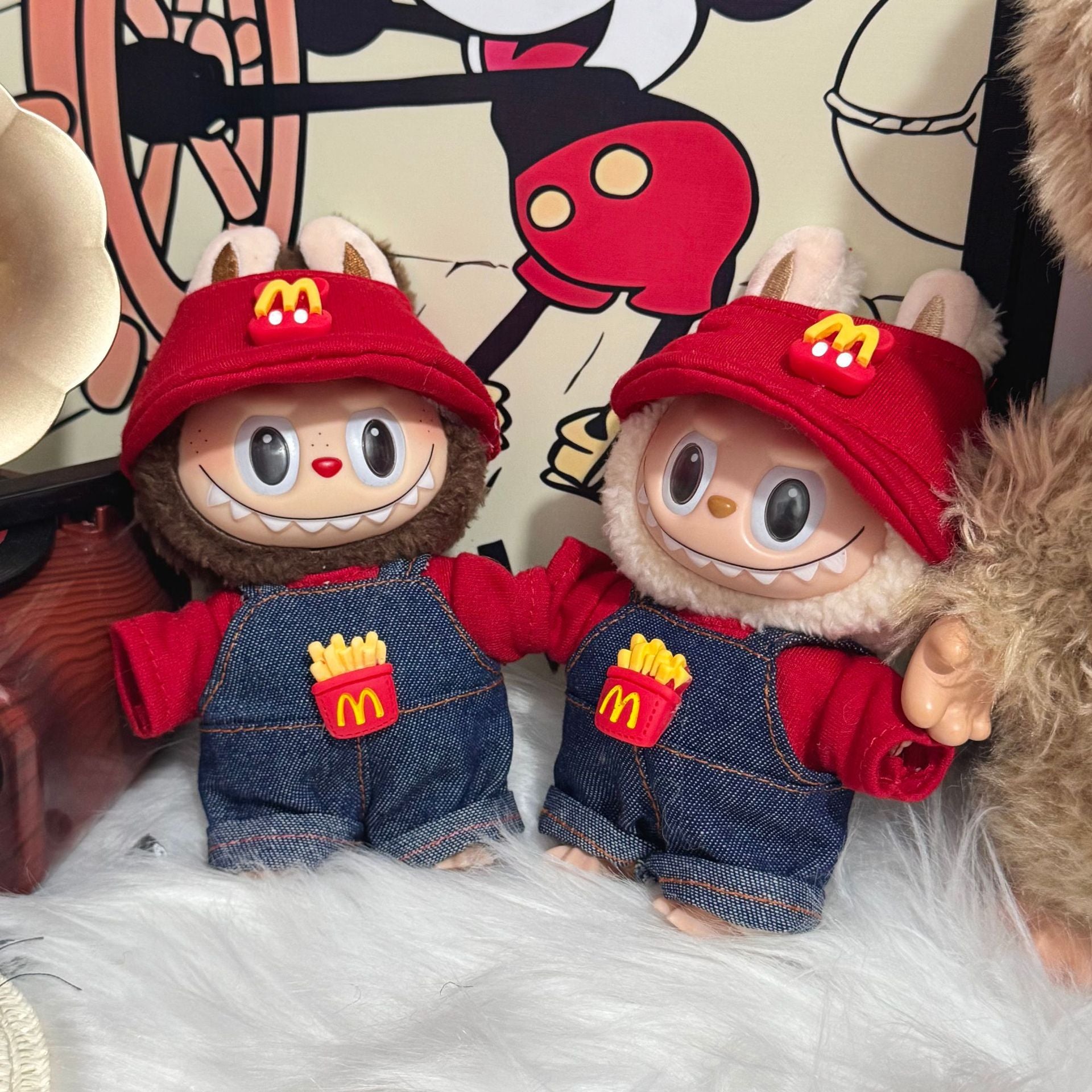 Labubu McDonalds Inspired Outfit Set | Collectible Labubu Accessories | Pop Mart Fashion Doll Clothes (Copy) - Lulu's Costume Store