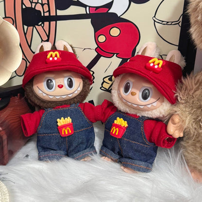 Labubu McDonalds Inspired Outfit Set | Collectible Labubu Accessories | Pop Mart Fashion Doll Clothes (Copy) - Lulu's Costume Store