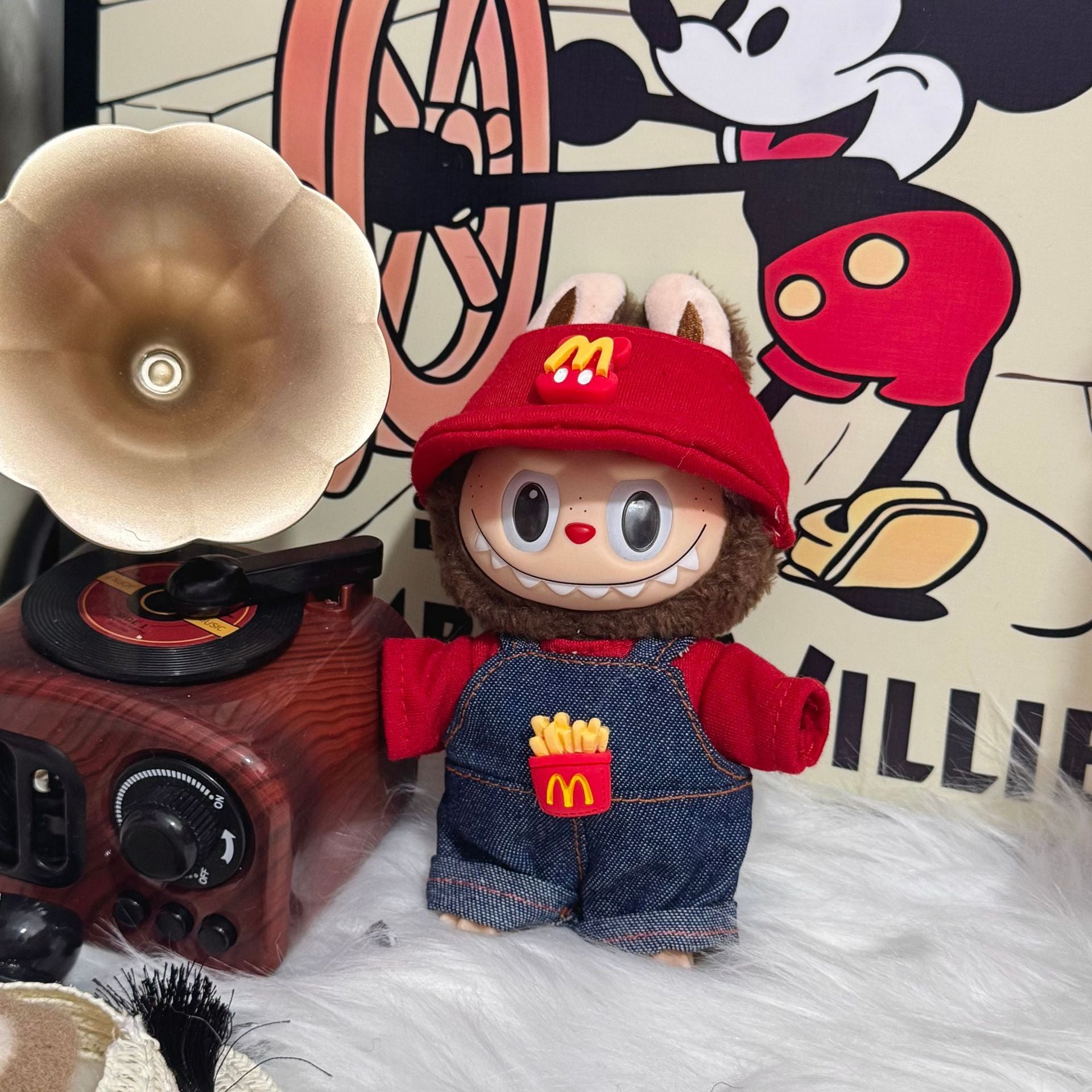 Labubu McDonalds Inspired Outfit Set | Collectible Labubu Accessories | Pop Mart Fashion Doll Clothes (Copy) - Lulu's Costume Store