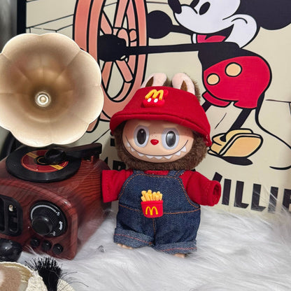 Labubu McDonalds Inspired Outfit Set | Collectible Labubu Accessories | Pop Mart Fashion Doll Clothes (Copy) - Lulu's Costume Store