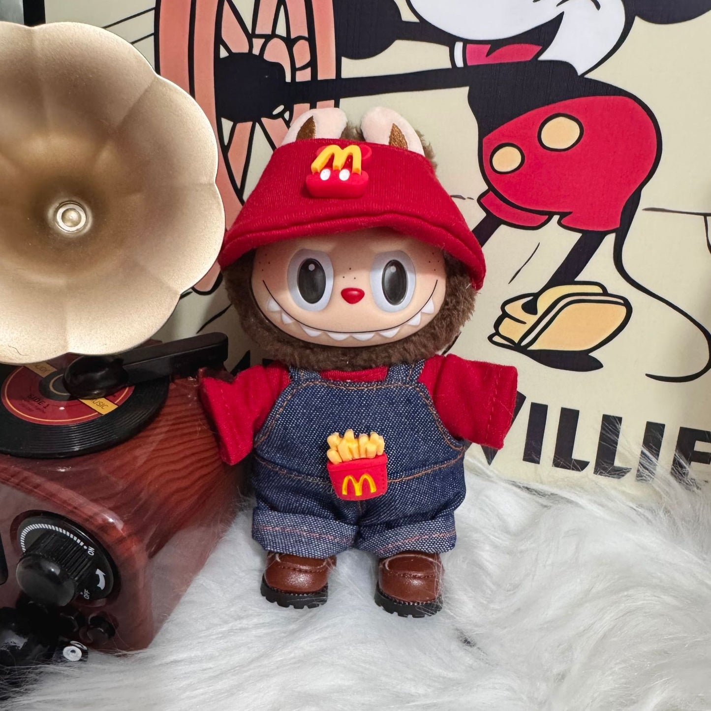 Labubu McDonalds Inspired Outfit Set | Collectible Labubu Accessories | Pop Mart Fashion Doll Clothes (Copy) - Lulu's Costume Store
