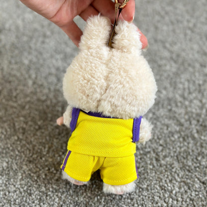 Labubu Yellow and Purple Lakers NBA Jersey Back View Costume