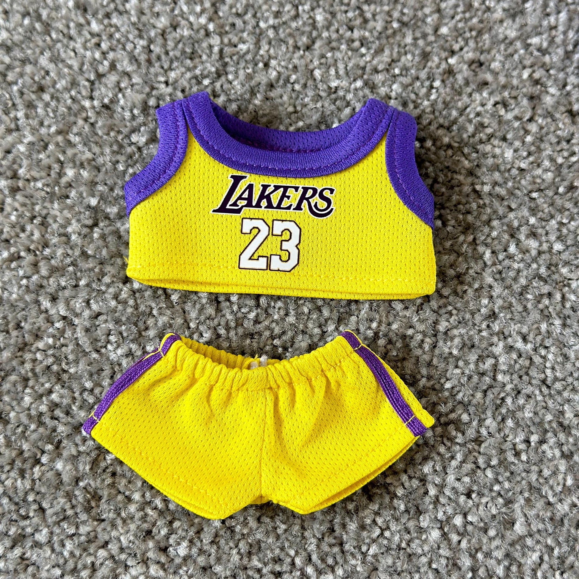 Labubu Yellow and Purple Lakers Number 23 NBA Jersey Costume