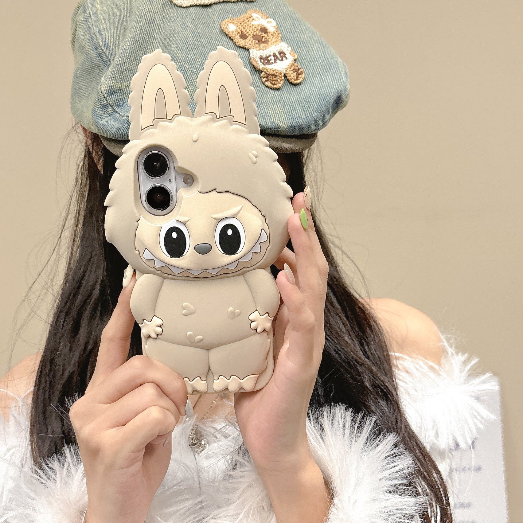 Milk Tea Labubu Phone Case