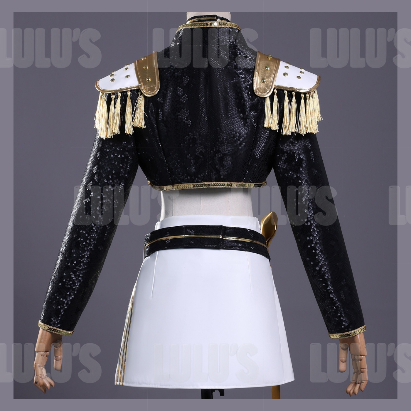 K-Pop Demon Hunters -Mira's Black & Gold Costume - Lulu's Costume Store