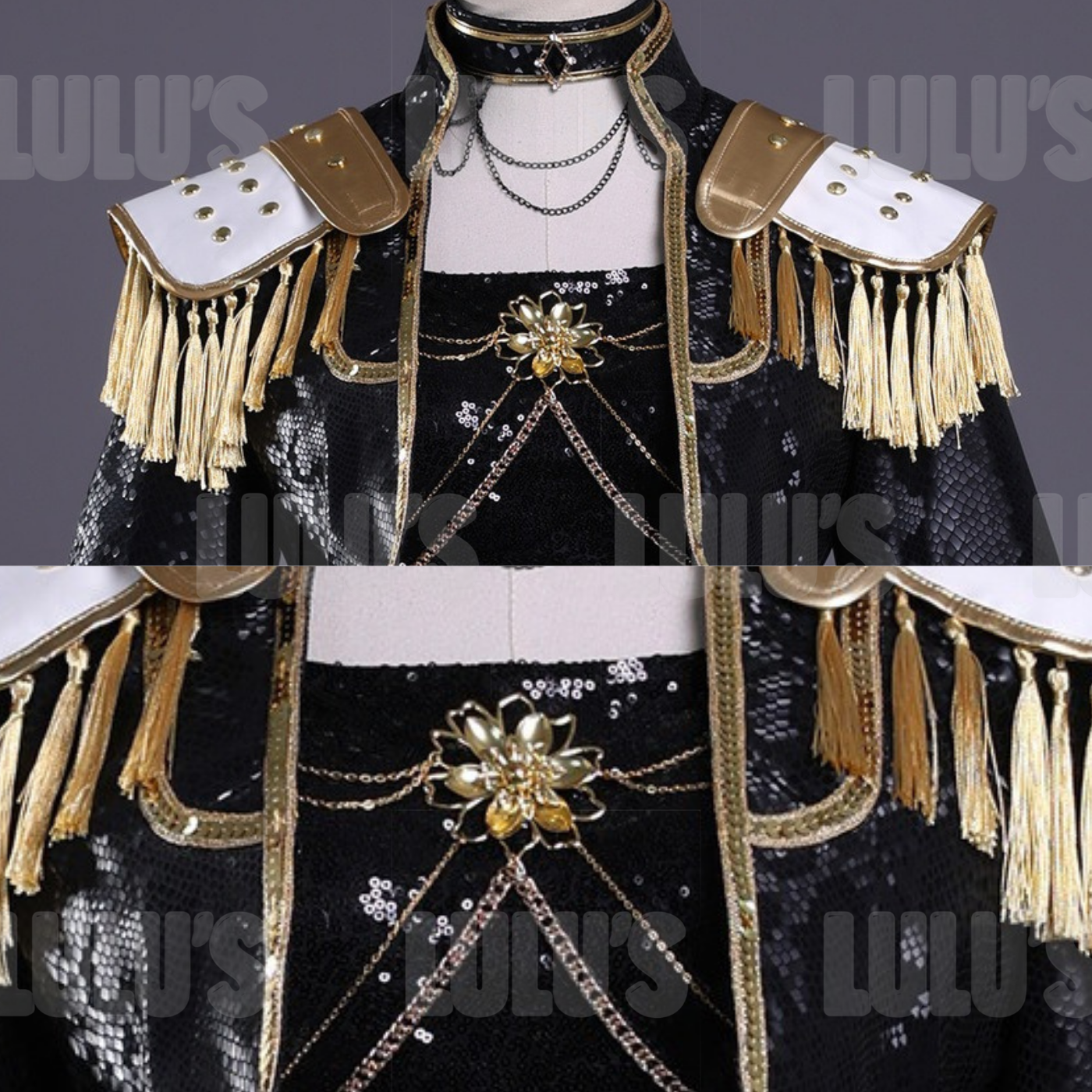 K-Pop Demon Hunters -Mira's Black & Gold Costume - Lulu's Costume Store