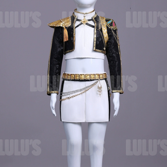 Kids K-Pop Demon Hunters - Rumi's Black & Gold Costume - Lulu's Costume Store