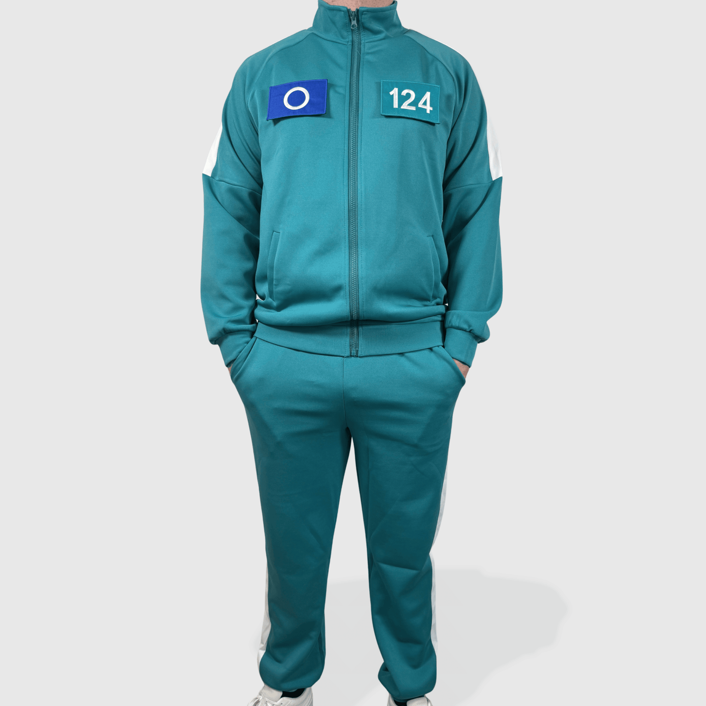 Squid Game Green Tracksuit with Removable Number Patches - Lulu's Costume Store