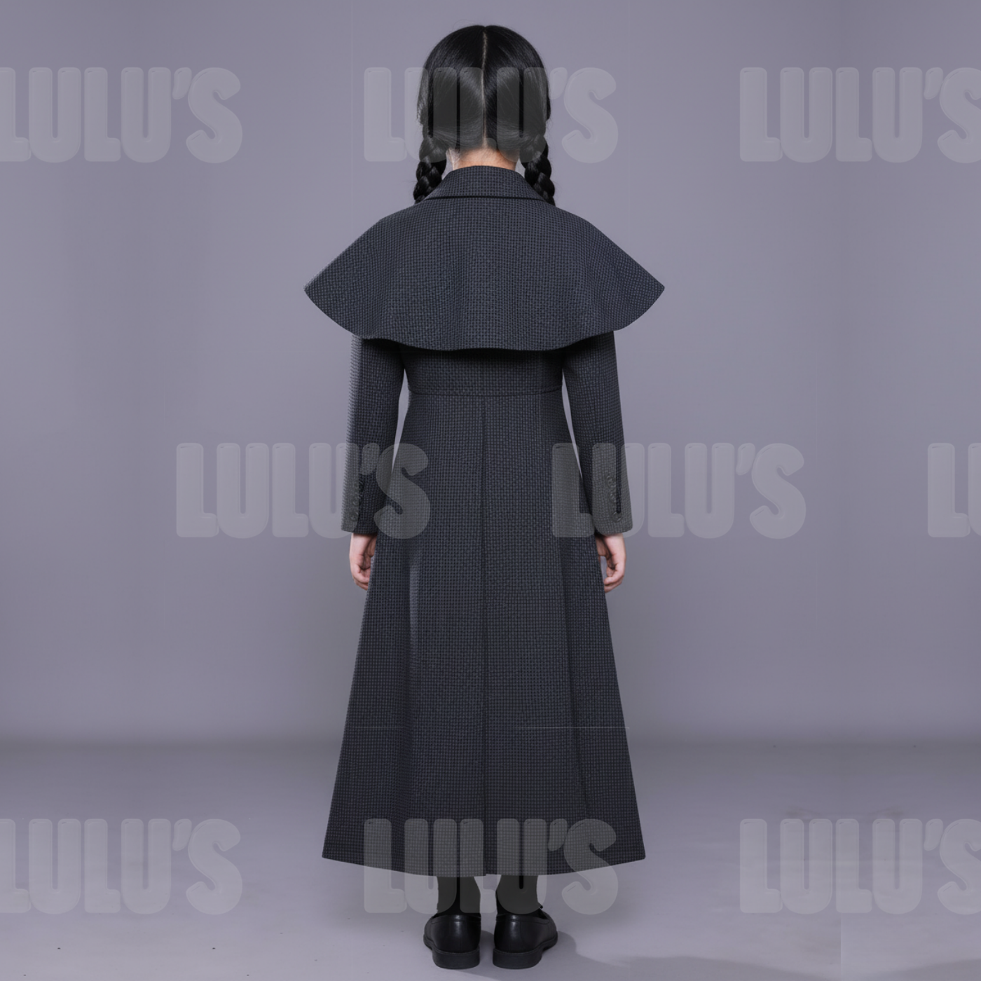 Wednesday | Kids Wednesday Addams Detective Trench Coat - Lulu's Costume Store
