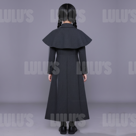 Wednesday | Kids Wednesday Addams Detective Trench Coat - Lulu's Costume Store