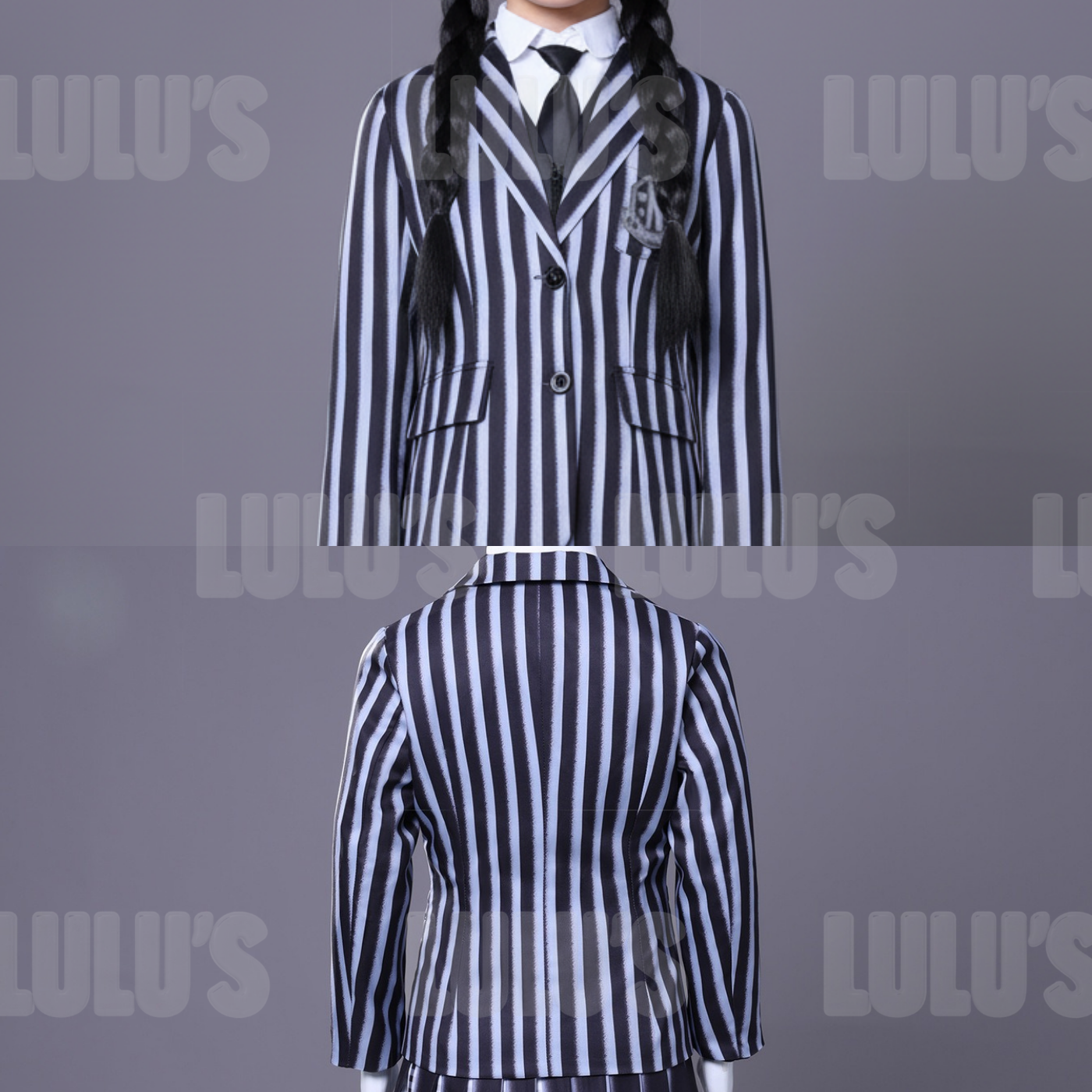 Wednesday | Kids Wednesday Addams School Uniform Costume - Lulu's Costume Store