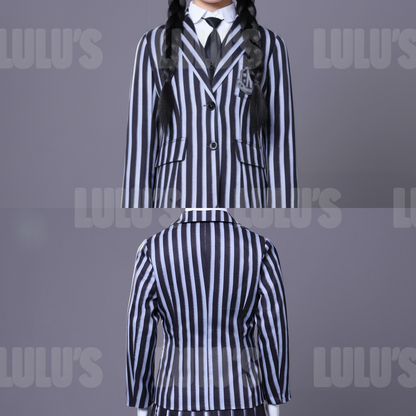 Wednesday | Kids Wednesday Addams School Uniform Costume - Lulu's Costume Store