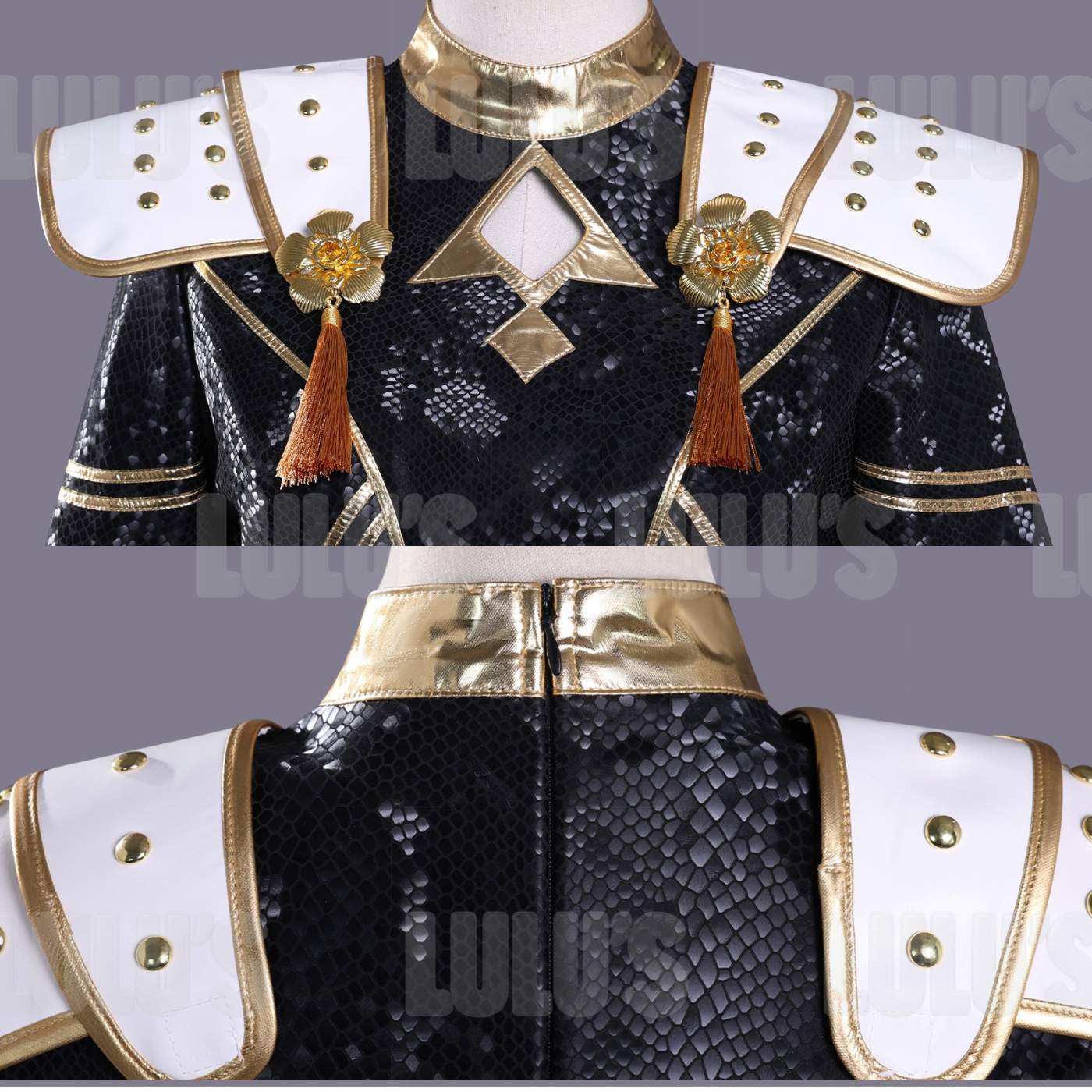 K-Pop Demon Hunters -Zoey's Black & Gold Costume - Lulu's Costume Store