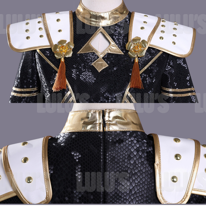 K-Pop Demon Hunters -Zoey's Black & Gold Costume - Lulu's Costume Store