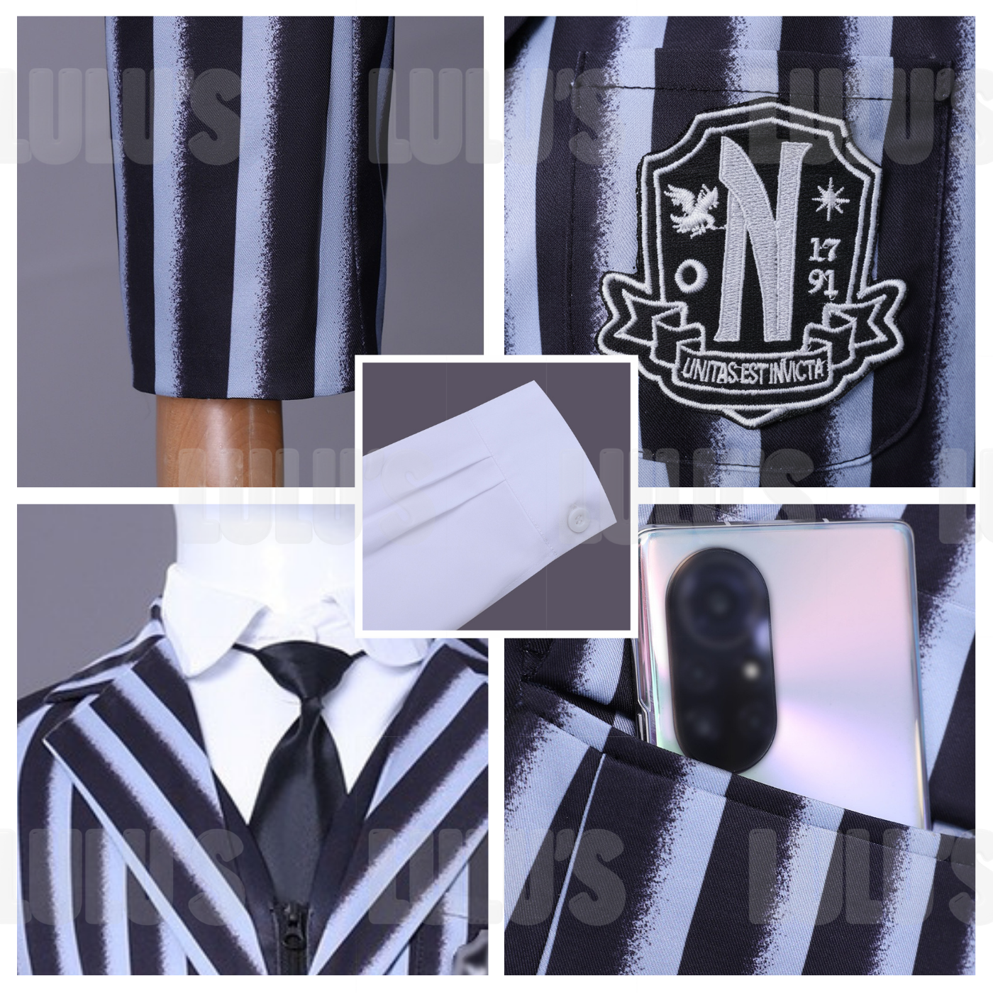 Wednesday | Kids Wednesday Addams School Uniform Costume - Lulu's Costume Store