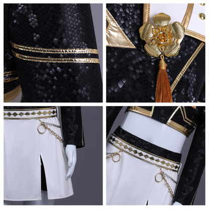 Kids K-Pop Demon Hunters - Zoey's Black & Gold Costume - Lulu's Costume Store