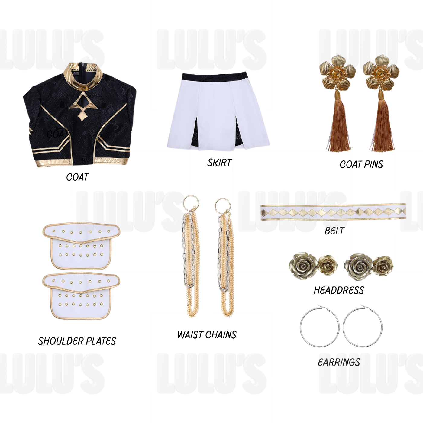 K-Pop Demon Hunters -Zoey's Black & Gold Costume - Lulu's Costume Store