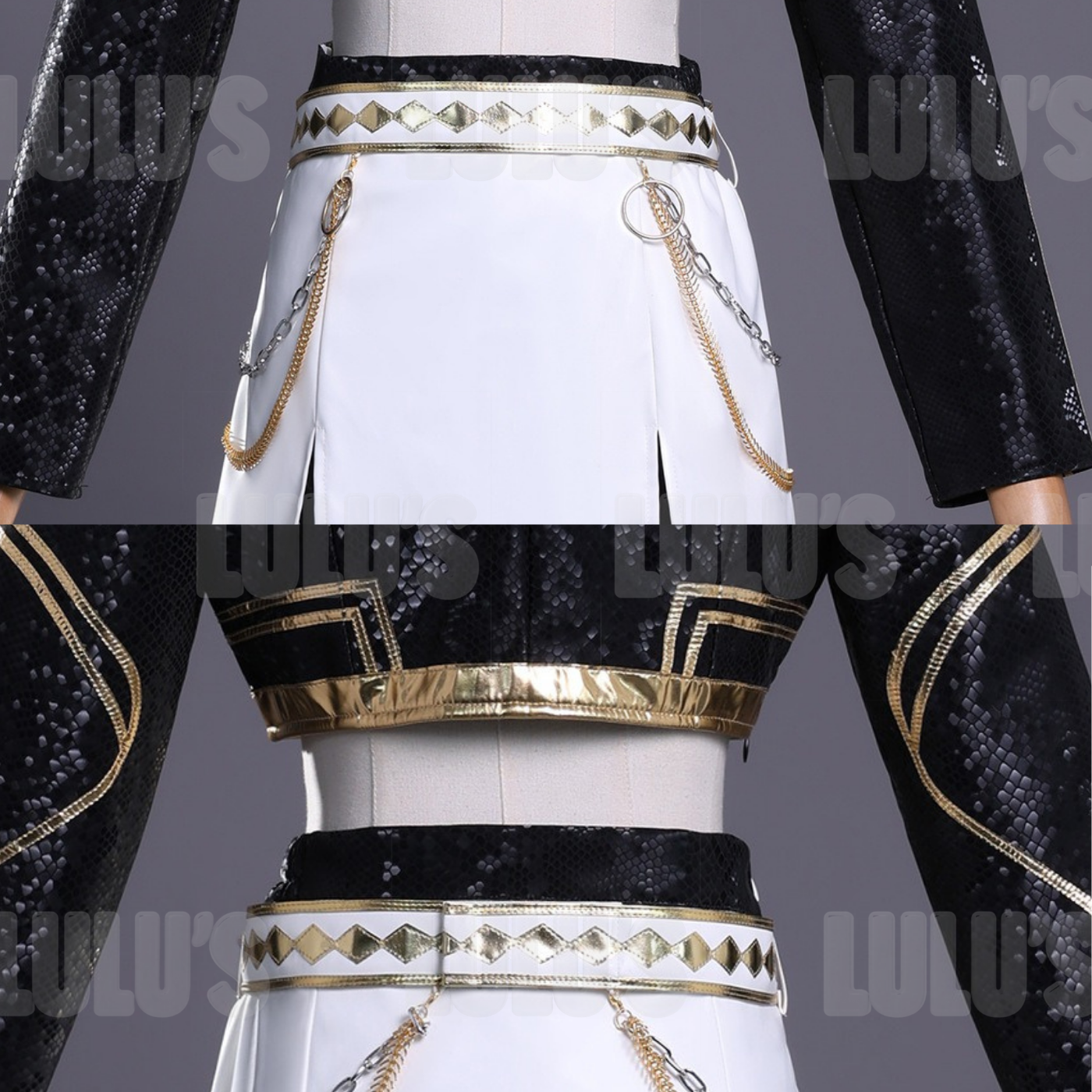 K-Pop Demon Hunters -Zoey's Black & Gold Costume - Lulu's Costume Store