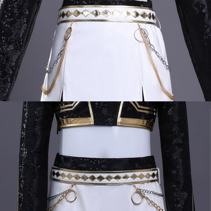 Kids K-Pop Demon Hunters - Zoey's Black & Gold Costume - Lulu's Costume Store