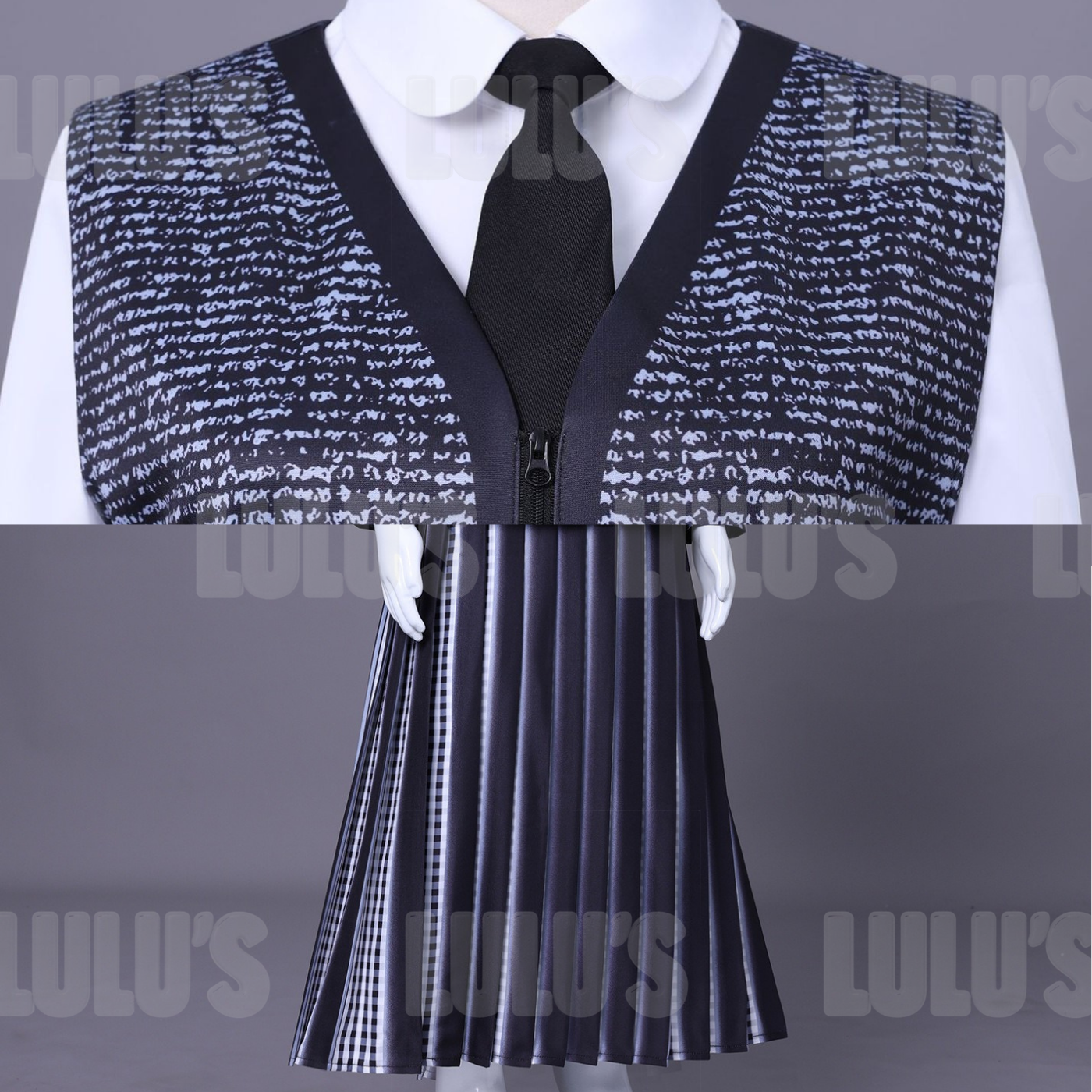 Wednesday | Kids Wednesday Addams School Uniform Costume - Lulu's Costume Store