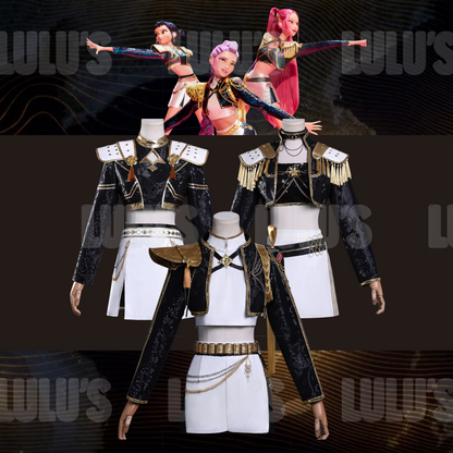 K-Pop Demon Hunters -Zoey's Black & Gold Costume - Lulu's Costume Store