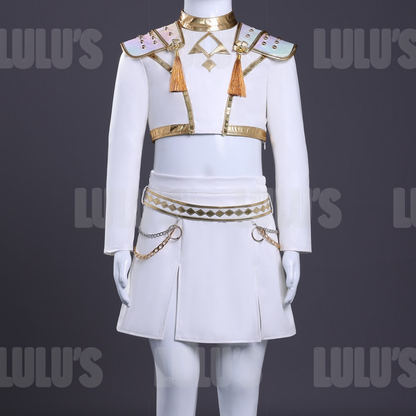 Kids K-Pop Demon Hunters - Zoey's White Costume - Lulu's Costume Store