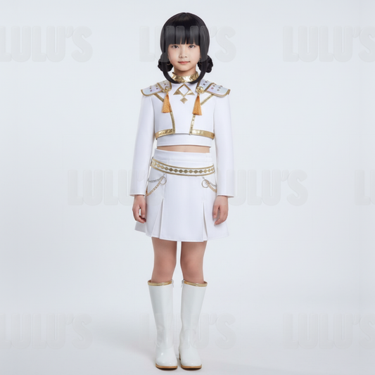 Kids K-Pop Demon Hunters - Zoey's White Costume - Lulu's Costume Store