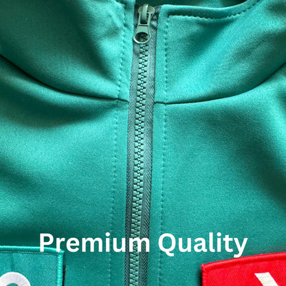 Squid Game Green Tracksuit with Removable Number Patches Unisex Cosplay Outfit with Hook and Loop Design Premium Tracksuit Daily Wear - Lulu's Costume Store