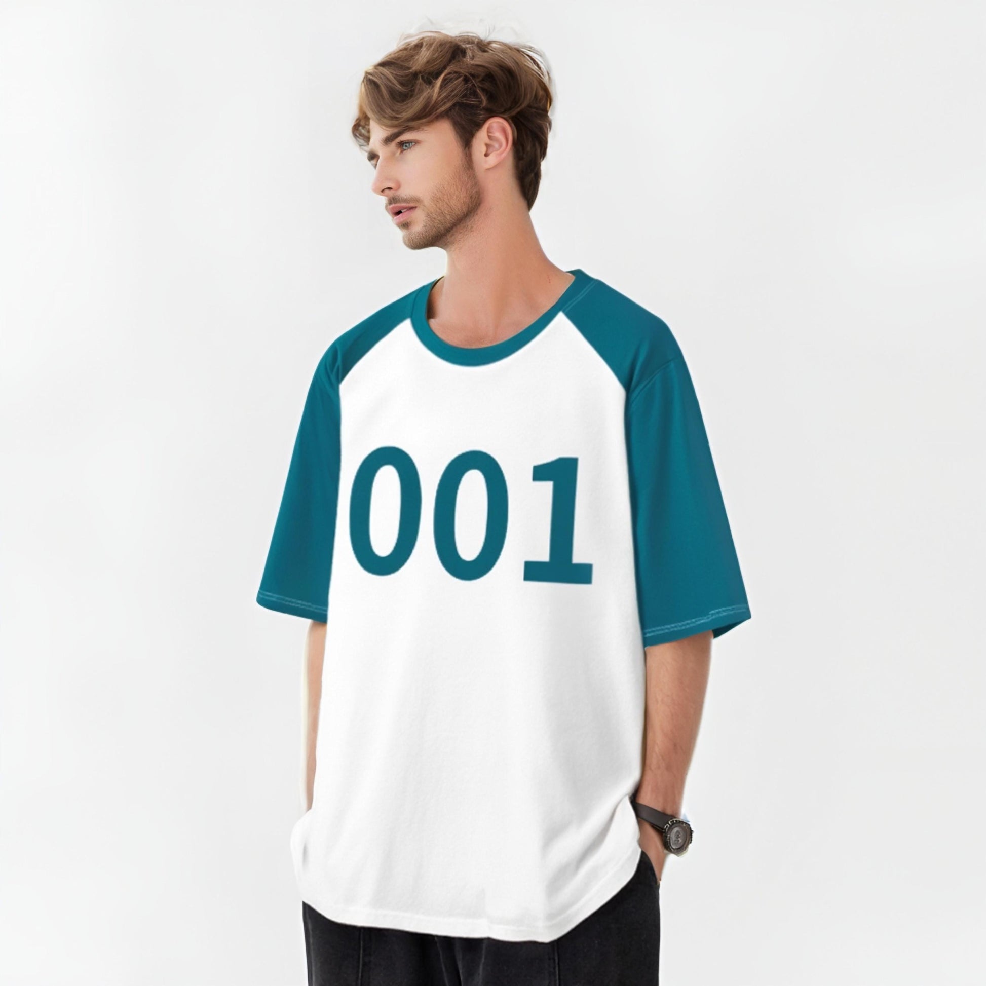 Squid Game Green Player Numbered T-shirt Unisex Cosplay Outfit Daily Wear Halloween Costume Minimalist Number Print Shirt - Lulu's Costume Store